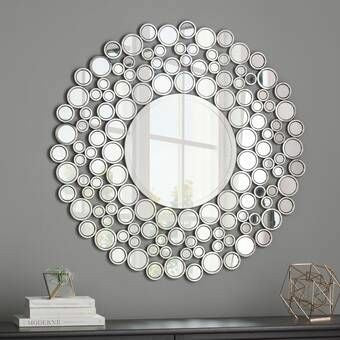 Large Silver Multimirror Metal Round Wall Mirrors Of Size 42"H x 42"W, Are Waterproof, Corrosion Proof, Scratch Resistant, Arrives Ready To Hang, available exclusively on Shahi Sajawat India, the world of home decor products.Best trendy home decor, living room, kitchen and bathroom decor ideas of 2021.