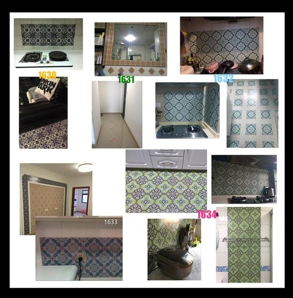 DIY Multicoloured Self Adhesive PVC Tile Stickers Of Size 20×20cm (7.87 × 7.87") is  Heat Resistant, Corrosion Resistant,Waterproof, Mildew Proof, Easy to Clean, Reusable, Easy to Install, Non-toxic,available exclusively on Shahi Sajawat India,the world of home decor products.Best trendy home decor living room room,kitchen and bathroom decor ideas of 2020.