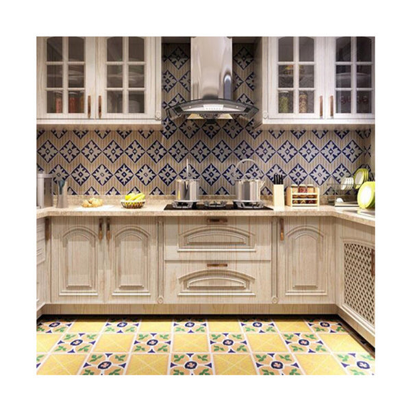 DIY Multicoloured Self Adhesive PVC Tile Stickers Of Size 20×20cm (7.87 × 7.87") is  Heat Resistant, Corrosion Resistant,Waterproof, Mildew Proof, Easy to Clean, Reusable, Easy to Install, Non-toxic,available exclusively on Shahi Sajawat India,the world of home decor products.Best trendy home decor living room room,kitchen and bathroom decor ideas of 2020.