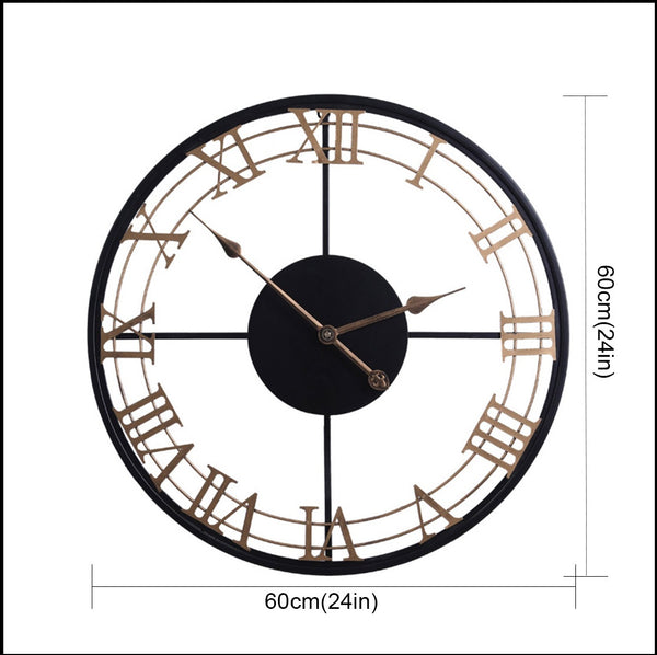 Marvy Wrought Iron Wall Clock