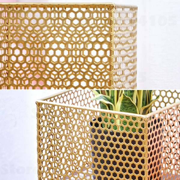Large Gold Honeycomb Grid Wrought Iron Floor Planter Of Size 70.5×25×25cm, available exclusively on Shahi Sajawat India, the world of home decor products. Best trendy home decor, living room, kitchen and bathroom decor ideas of 2020.