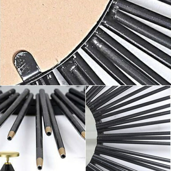Black Sunburst Wrought Iron (Metal) Wall Mirrors Of Size 80×80cm Are Waterproof, Corrosion resistant, Scratch Resistant, available exclusively on Shahi Sajawat India, the world of home decor products.Best trendy home decor, living room, kitchen and bathroom decor ideas of 2021.