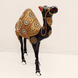 Black Metal Jewellery Stone Camel Figurine Of Sizes 12inch and 8inch, available exclusively on Shahi Sajawat India, the world of home decor products. Best trendy home decor, living room, kitchen and bathroom decor ideas of 2021.