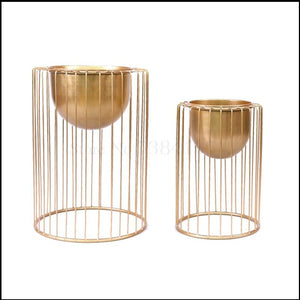 Gold Swing Nordic Wrought Iron Floor Planters in Large And Small Sizes, available exclusively on Shahi Sajawat India, the world of home decor products. Best trendy home decor, living room, kitchen and bathroom decor ideas of 2020.