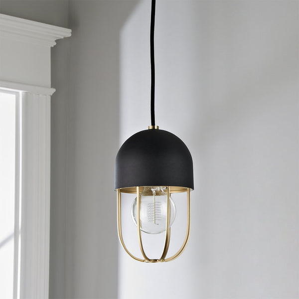 Black And Gold Capsule Cage Pendant Lights With AC Power source, E27 Base Type And Cord Type Installation, available exclusively on Shahi Sajawat India, the world of home decor products. Best trendy home decor, living room, kitchen and bathroom decor ideas of 2021