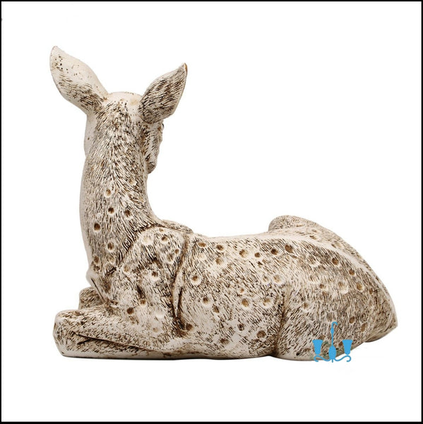 White And Gold Resin Baby Deer Figurine Of Size 21×18×11cm, Available Exclusively On Shahi Sajawat India, the world of home decor products. Best trendy home decor, living room, kitchen and bathroom decor ideas of 2022.