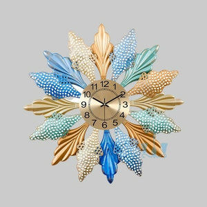 Multicoloured Leaves Quartz Metal (Wrought Iron) Wall Clock Of Size 60×60cm, With Single Face Form And Needle Display, available exclusively on Shahi Sajawat India, the world of home decor products.Best trendy home decor, office decor, restaurant decor, living room, kitchen and bathroom decor ideas of 2022.