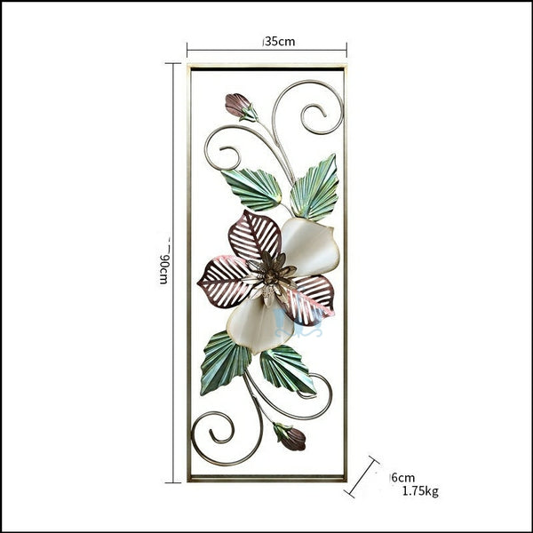 Ivory, Copper Brown, Green And Gold Floral Handcrafted 2 Piece Metal Wall Hanging (Wall Decor) Of Size 90×35cm, Available Exclusively On Shahi Sajawat India, the world of home decor products.Best trendy home decor, office decor, restaurant, living room, kitchen and bathroom decor ideas of 2022.