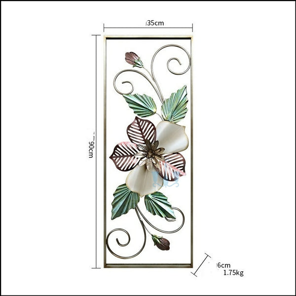 Ivory, Copper Brown, Green And Gold Floral Handcrafted 2 Piece Metal Wall Hanging (Wall Decor) Of Size 90×35cm, Available Exclusively On Shahi Sajawat India, the world of home decor products.Best trendy home decor, office decor, restaurant, living room, kitchen and bathroom decor ideas of 2022.