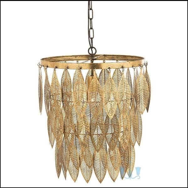 Gold Leaves Handcrafted Metal (Iron) Pendant Lights With E27 Base Type And Chain Pendant Installation available exclusively on Shahi Sajawat India, the world of home decor products.Best trendy home decor, office decor, restaurant decor, living room, kitchen and bathroom decor ideas of 2022.