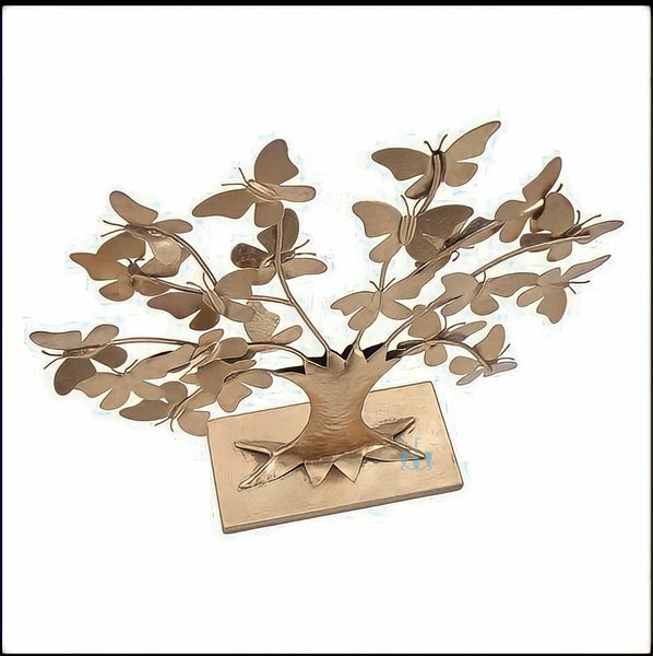 Gold Butterfly Tree Of Life Metal Table Top Handcrafted Sculpture (Figurine), Available exclusively on Shahi Sajawat India, the world of home decor products. Best trendy home decor, office decor, living room,table decor, kitchen and bathroom decor ideas of 2023.