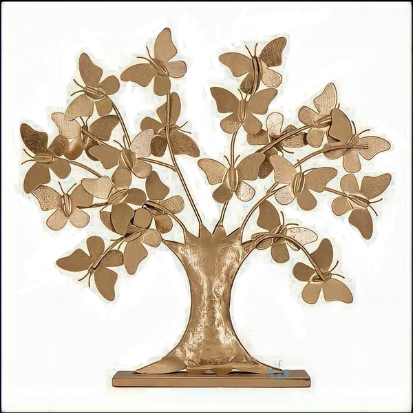 Gold Butterfly Tree Of Life Metal Table Top Handcrafted Sculpture (Figurine), Available exclusively on Shahi Sajawat India, the world of home decor products. Best trendy home decor, office decor, living room,table decor, kitchen and bathroom decor ideas of 2023.