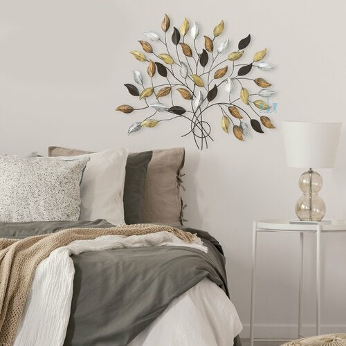 Gold, Silver, Copper And Black Handcrafted Tree Of Life Metal Wall Hanging (Wall Decor) Of Size 103×90cm, Available Exclusively At Shahi Sajawat India, the world of home decor products.Best trendy home decor, office decor, restaurant decor, living room, kitchen and bathroom decor ideas of 2023.