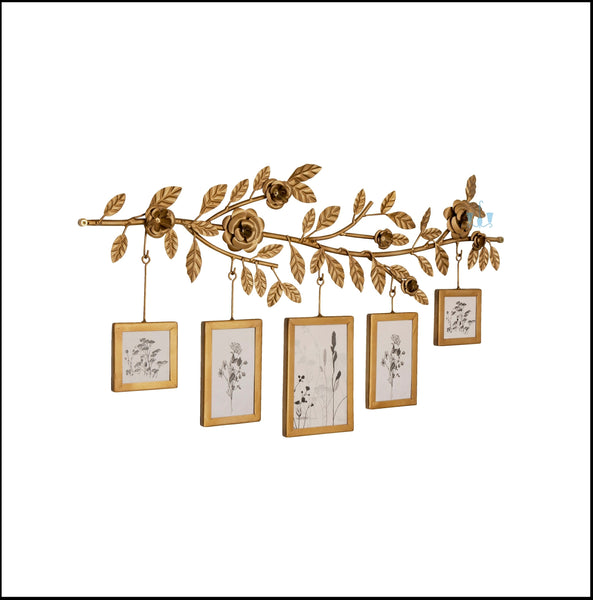 Gold Floral Handcrafted Photo Frame Metal Wall Hanging (Wall Decor)Available Exclusively At Shahi Sajawat India, the world of home decor products.Best trendy home decor, office decor, restaurant decor, living room, kitchen and bathroom decor ideas of 2023.
