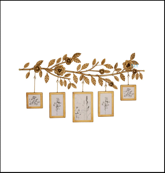 Gold Floral Handcrafted Photo Frame Metal Wall Hanging (Wall Decor)Available Exclusively At Shahi Sajawat India, the world of home decor products.Best trendy home decor, office decor, restaurant decor, living room, kitchen and bathroom decor ideas of 2023.