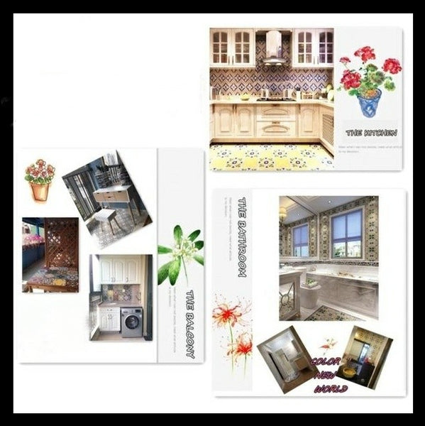 DIY Multicoloured Self Adhesive PVC Tile Stickers Of Size 20×20cm (7.87 × 7.87") is  Heat Resistant, Corrosion Resistant,Waterproof, Mildew Proof, Easy to Clean, Reusable, Easy to Install, Non-toxic,available exclusively on Shahi Sajawat India,the world of home decor products.Best trendy home decor living room room,kitchen and bathroom decor ideas of 2020.