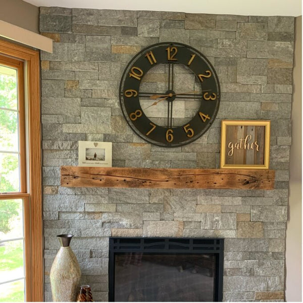 Brown And Gold Circular Quartz Metal Wall Clock Of Size 30"×30"(inch), With Needle Display And Single Face Form, available exclusively on Shahi Sajawat India, the world of home decor products.Best trendy home decor, living room, kitchen and bathroom decor ideas of 2021.
