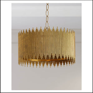 Gold Skyline Handcrafted Metal (Iron) Pendant Lights Are Painted With 1 Light And AC Power Source and Voltage Of 90-260V And E27 Base Type, available exclusively on Shahi Sajawat India, the world of home decor products.Best trendy home decor, living room, kitchen and bathroom decor ideas of 2022.