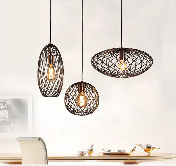 Brown Loft Style Metal Industrial Pendant LED Lights In 3 Different Styles, With E27 Base Type, AC Power Source,90-260V, available exclusively on Shahi Sajawat India, the world of home decor products. Best trendy home decor, living room, kitchen and bathroom decor ideas of 2020.