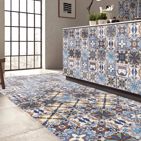 DIY Multicoloured Bohemian Self adhesive PVC Wall Tile Stickers Are smooth surfaced, waterproof, fireproof, mould-proof, extra thick, environment friendly, available exclusively on Shahi Sajawat India, the world of home decor products.Best trendy home decor, living room, kitchen and bathroom decor ideas of 2019.
