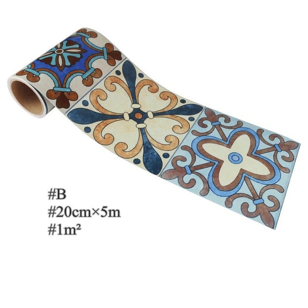 DIY Multicoloured Bohemian Self adhesive PVC Wall Tile Stickers Are smooth surfaced, waterproof, fireproof, mould-proof, extra thick, environment friendly, available exclusively on Shahi Sajawat India, the world of home decor products.Best trendy home decor, living room, kitchen and bathroom decor ideas of 2020.