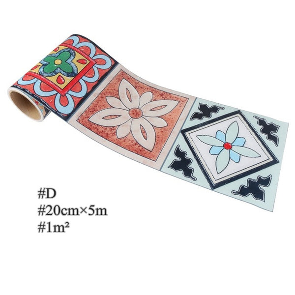 DIY Multicoloured Bohemian Self adhesive PVC Wall Tile Stickers Are smooth surfaced, waterproof, fireproof, mould-proof, extra thick, environment friendly, available exclusively on Shahi Sajawat India, the world of home decor products.Best trendy home decor, living room, kitchen and bathroom decor ideas of 2020.