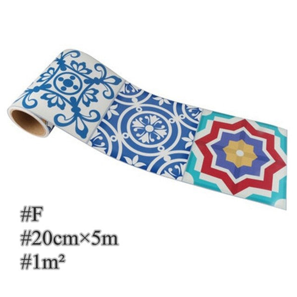 DIY Multicoloured Bohemian Self adhesive PVC Wall Tile Stickers Are smooth surfaced, waterproof, fireproof, mould-proof, extra thick, environment friendly, available exclusively on Shahi Sajawat India, the world of home decor products.Best trendy home decor, living room, kitchen and bathroom decor ideas of 2020.