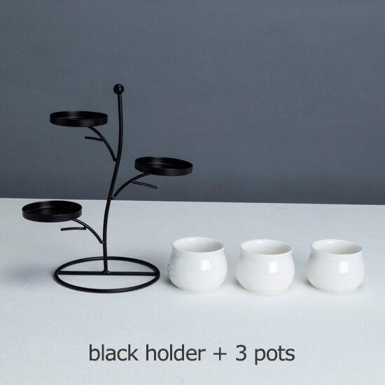 Black/White Ceramic Flower Pots (Planters) With Iron Rack Are Ideal For Succulents Also, With A Drainage Hole At The Bottom, available exclusively on Shahi Sajawat India, the world of home decor products. Best trendy home decor, living room, kitchen and bathroom decor ideas of 2019.