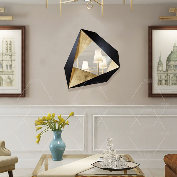 Black And Gold 3D Abstract Wrought Iron Wall Mirrors In Two Styles, And Various Size Options, available exclusively on Shahi Sajawat India, the world of home decor products. Best trendy home decor, living room, kitchen and bathroom decor ideas of 2020.