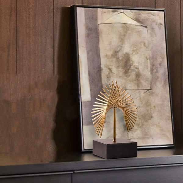 Black + Gold Abstract Metal Figurine (Sculpture) Of Size 20×12×27cm, available exclusively on Shahi Sajawat India, the world of home decor products.Best trendy home decor, living room, kitchen and bathroom decor ideas of 2021.
