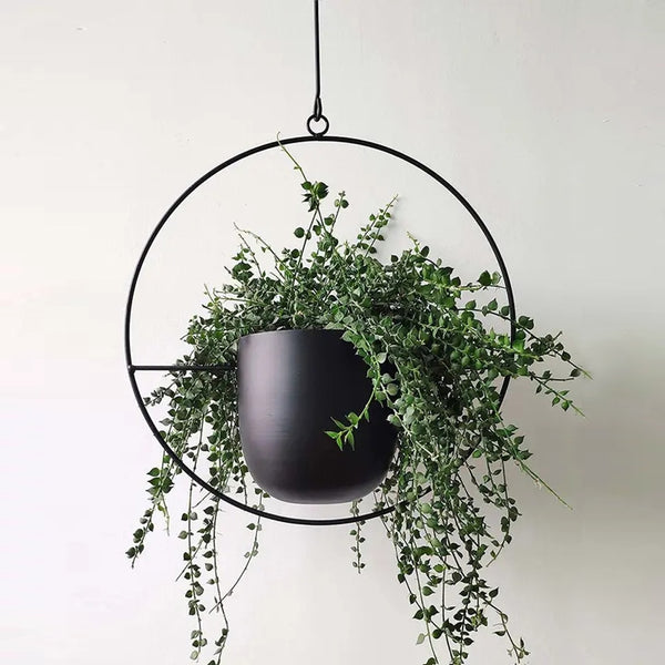 Black/Gold Metal (Iron) Oblong And Round Shaped Hanging Planters, available exclusively on Shahi Sajawat India, the world of home decor products. Best trendy home decor, living room, kitchen and bathroom decor ideas of 2020.