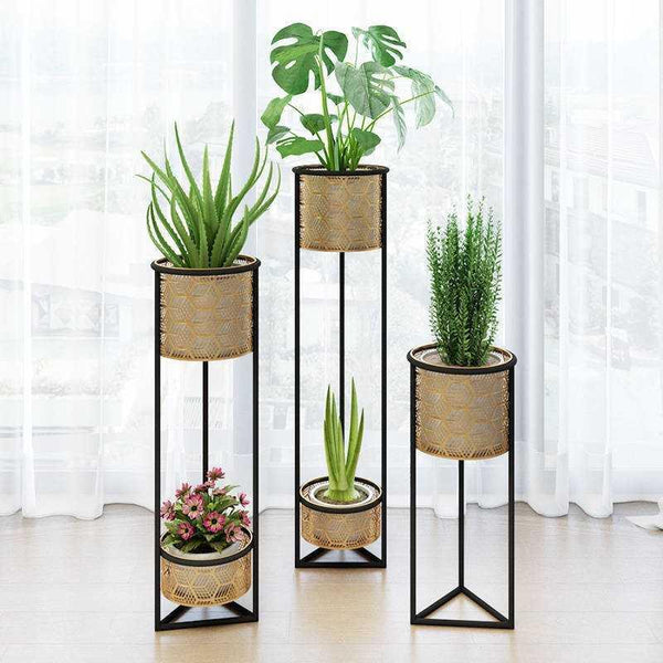 Black And Gold 3 Piece Iron Floor Planters, available exclusively on Shahi Sajawat India, the world of home decor products.Best trendy home decor, living room, kitchen and bathroom decor ideas of 2021.