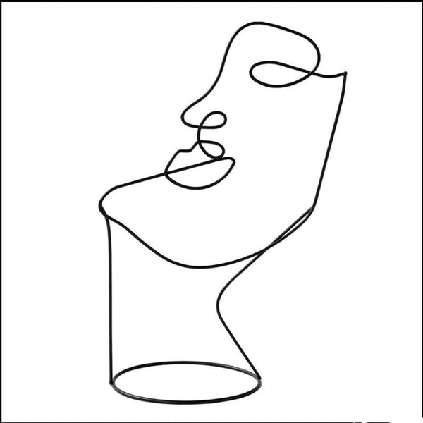 Black Abstract Human Face Metal Figurines In Two Styles, available exclusively on Shahi Sajawat India, the world of home decor products. Best trendy home decor, living room, kitchen and bathroom decor ideas of 2021.