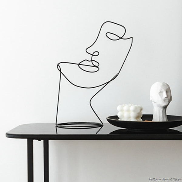 Black Abstract Human Face Metal Figurines In Two Styles, available exclusively on Shahi Sajawat India, the world of home decor products. Best trendy home decor, living room, kitchen and bathroom decor ideas of 2021.