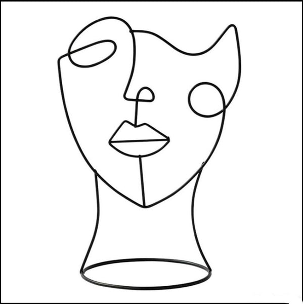 Black Abstract Human Face Metal Figurines In Two Styles, available exclusively on Shahi Sajawat India, the world of home decor products. Best trendy home decor, living room, kitchen and bathroom decor ideas of 2021.