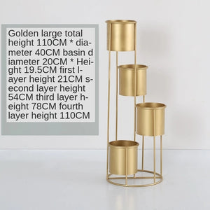 Gold Metal Iron 3 Tier And 4 Tier Planters In Large And Small Size With Galvanized Finish, available exclusively on Shahi Sajawat India, the world of home decor products. Best trendy home decor, living room, kitchen and bathroom decor ideas of 2021.
