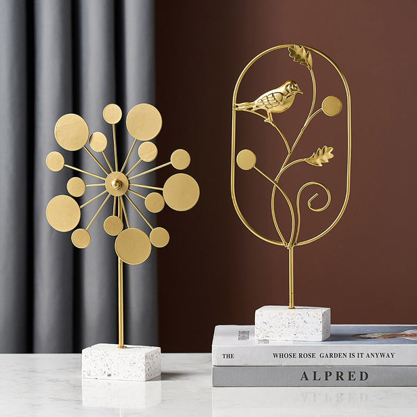 Gold Starburst, Bird And Leaf Themed Handcrafted Metal Figurines, Available exclusively on Shahi Sajawat India, the world of home decor products. Best trendy home decor, living room, kitchen and bathroom decor ideas of 2021.