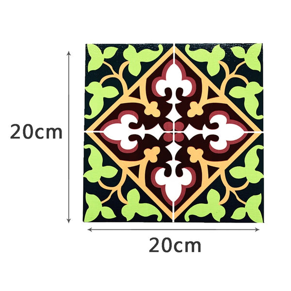 DIY Multicoloured Self Adhesive PVC Tile Stickers Of Size 20×20cm (7.87 × 7.87") is  Heat Resistant, Corrosion Resistant,Waterproof, Mildew Proof, Easy to Clean, Reusable, Easy to Install, Non-toxic,available exclusively on Shahi Sajawat India,the world of home decor products.Best trendy home decor living room room,kitchen and bathroom decor ideas of 2020.