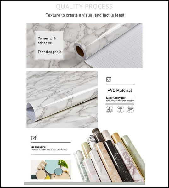 DIY Self Adhesive Marble like Plastic Wall Stickers in 7 different Colors of size 60cm*3m/5m/10m compatible with most of the surfaces is available exclusively on Shahi Sajawat India,the world of home decor products.Best trendy home decor, living room,kitchen and bathroom decor ideas of 2020.
