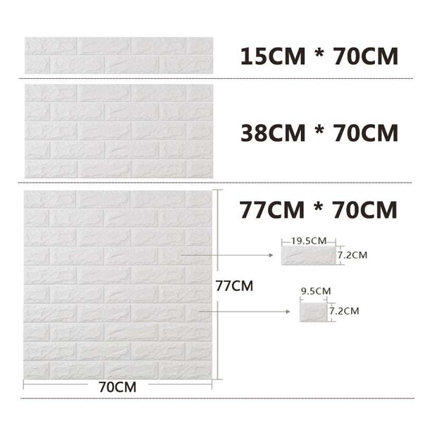 3D Self Adhesive DIY Brick Like Plastic Wall Stickers,are available in 12 different shades,each with 3 size options,available exclusively on Shahi Sajawat India,the world of home decor products.Best home decor and living room decor ideas of 2019.