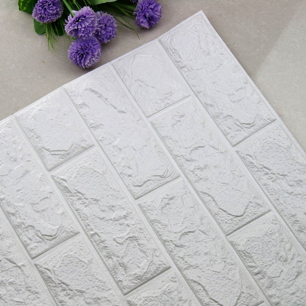 White 3D Self Adhesive DIY Brick Like Plastic Wall Stickers,are available in 12 different shades,each with 3 size options,available exclusively on Shahi Sajawat India,the world of home decor products.Best home decor and living room decor ideas of 2019.