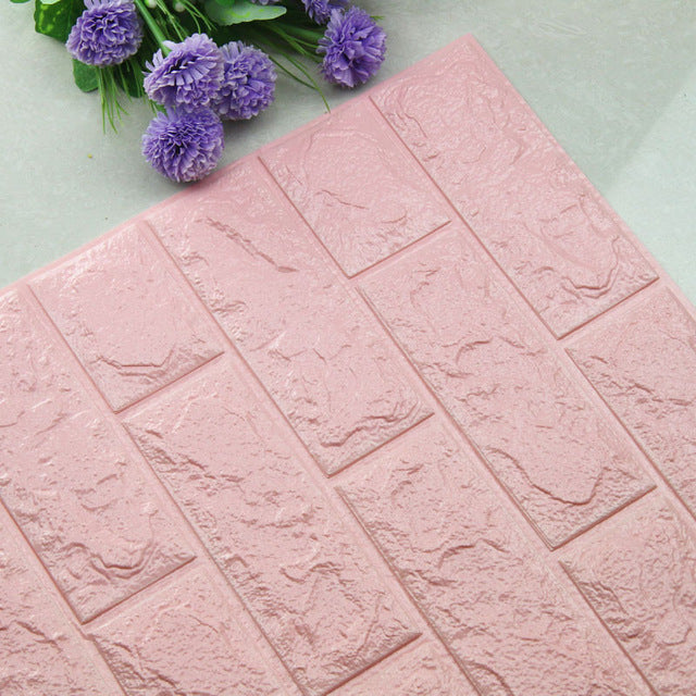 Pink 3D Self Adhesive DIY Brick Like Plastic Wall Stickers,are available in 12 different shades,each with 3 size options,available exclusively on Shahi Sajawat India,the world of home decor products.Best home decor and living room decor ideas of 2019.