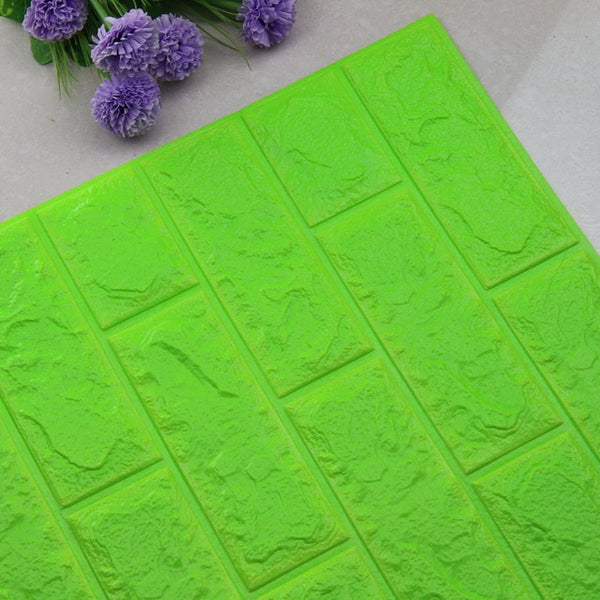 Grass Green 3D Self Adhesive DIY Brick Like Plastic Wall Stickers,are available in 12 different shades,each with 3 size options,available exclusively on Shahi Sajawat India,the world of home decor products.Best home decor and living room decor ideas of 2019.