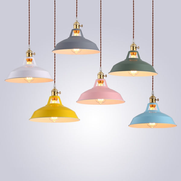 Colourful LED Aluminium+Iron Pendant Lights With Twisted Wire, Voltage of 110-240V,lighting area of 5-10 square meters,power source AC,E27 Base type in White,Light Green,Yellow, Grey,Sky Blue & Pink,available exclusively on Shahi Sajawat India,the world of home decor products.Best trendy home decor and living room decor ideas of 2019.