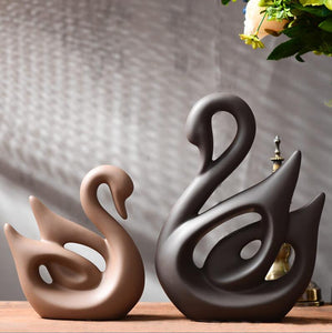 Brown/Black/White Animals And Birds Ceramic Figure Sculptures, available exclusively on Shahi Sajawat India,the world of home decor products.Best trendy home decor and living room decor ideas of 2019.