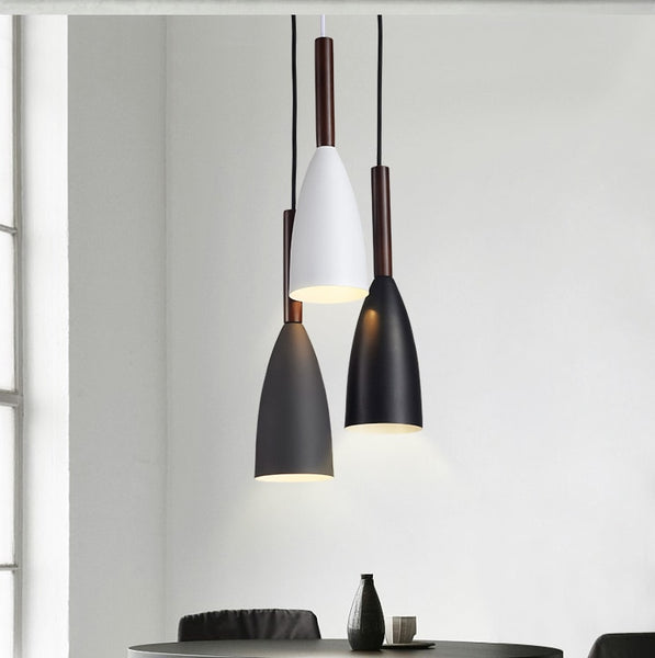 Black,White,Grey Aluminium+Wooden Pendant Lights,With E27 Base, of Voltage 90-260V & Cord Pendant Installation,AC Power.These lights area also available in Pink,Silver & Green Color.Size is 35.5×10cm, available exclusively on Shahi Sajawat India,the world of home decor products.Best trendy home decor and living room decor ideas of 2019. 