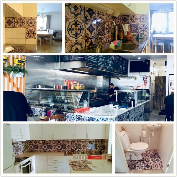 DIY Multicoloured Self Adhesive PVC Moroccan Style Tile stickers are eco-friendly, pearl gloss finished, are waterproof, oil proof, available exclusively on Shahi Sajawat India,the world of home decor products.Best trendy home decor, living room, kitchen and bathroom decor ideas of 2020.