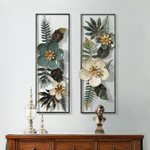 Black/White/Green Floral Wrought Iron Metal Wall Hanging Murals Of Size 89×31cm,available exclusively on Shahi Sajawat India,the world of home decor products.Best trendy home decor, living room and kitchen decor ideas of 2019.
