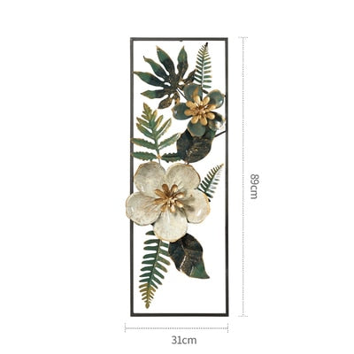 Black/White/Green Floral Wrought Iron Metal Wall Hanging Murals Of Size 89×31cm,available exclusively on Shahi Sajawat India,the world of home decor products.Best trendy home decor, living room and kitchen decor ideas of 2019.