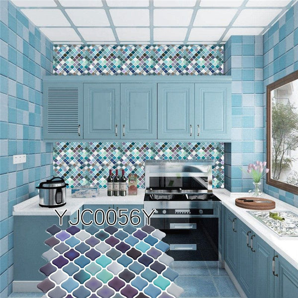 DIY Multicoloured Self Adhesive Mosaic Tile Stickers Made Of Aluminium Foil, Epoxy Resin & PET are Waterproof,Moisture-proof and Oil-proof,available exclusively on Shahi Sajawat India,the world of home decor products.Best trendy home decor living room,kitchen and bathroom decor ideas of 2020.